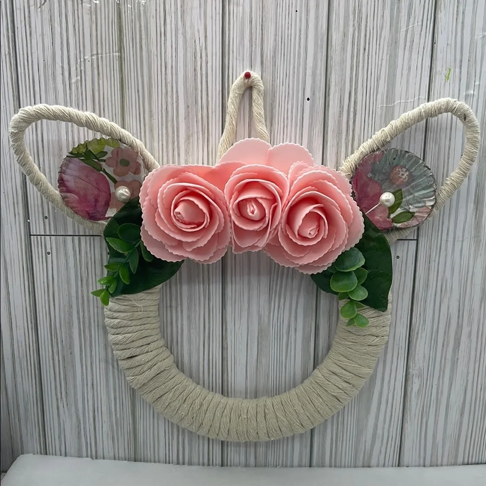 Handmade Easter 🐣 Pink flower crown special for decorating girls' rooms